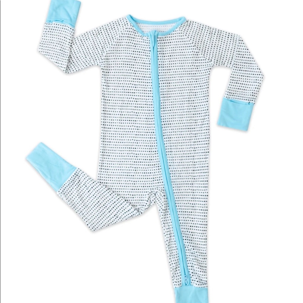 Little Sleepies NWT blue polka dot